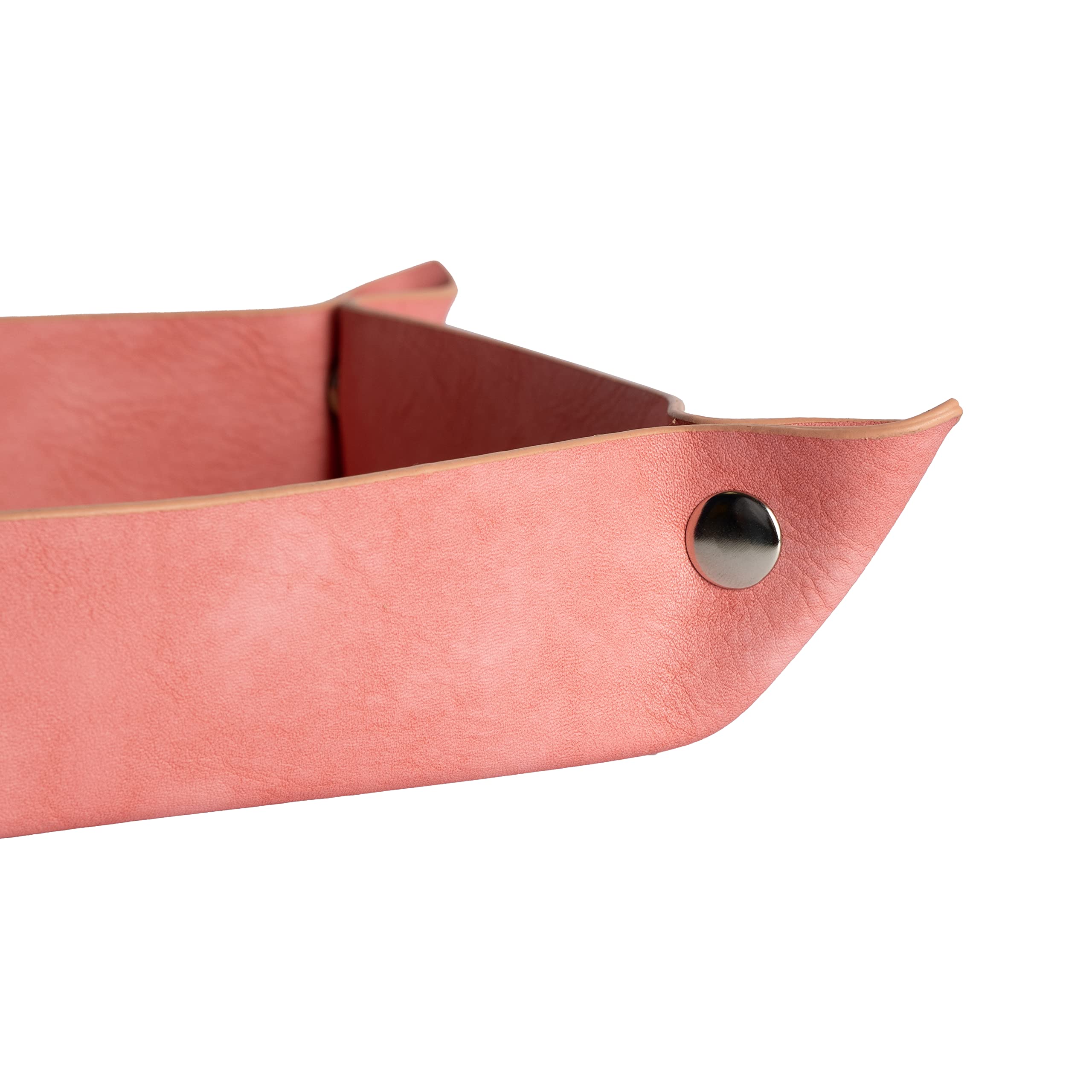 Fisura – Svuota tasche ingresso. Svuota tasche originale. Organizzatore di chiavi in similpelle. Misure: 19 x 19 centimetri. (Rosa)