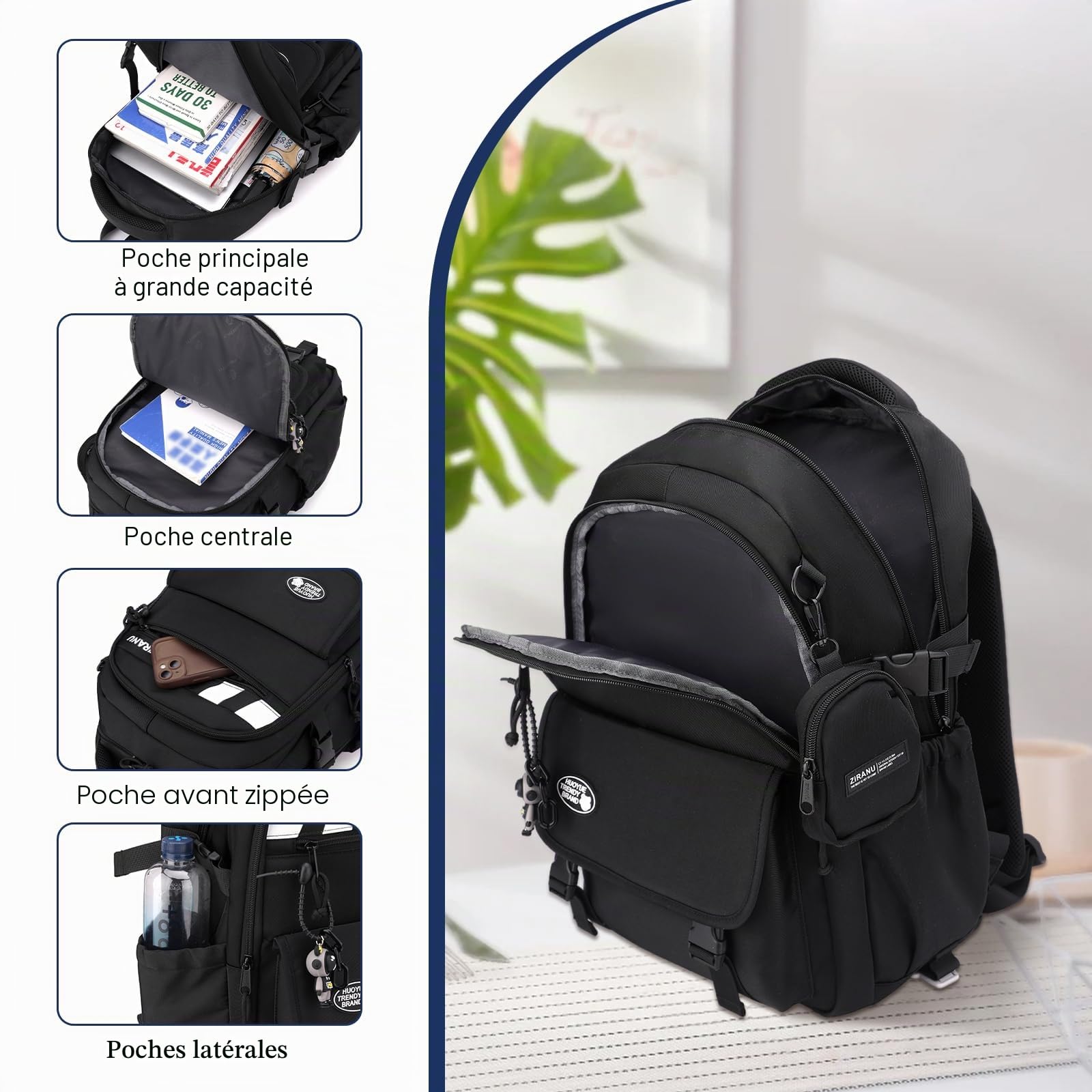 3pcs Sac à Dos a Roulette Primaire Cartable Scolaire Enfant Fille Sac Roulette Trolley Bagage Cabine Cartable a Roulette Fille Garcon Cartable Garcon Primaire