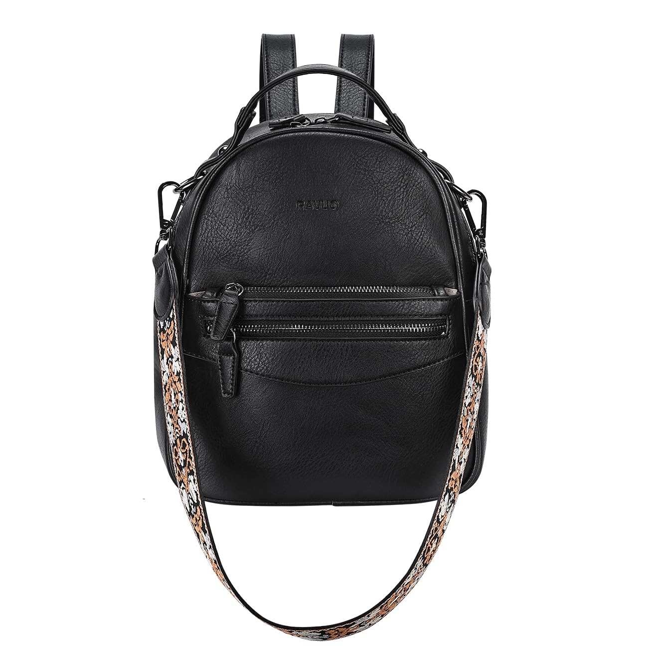 Mini Backpack for Women, Small Leather Backpack Purse Fashion Handbag Convertible Ladies Trendy Shoulder Bag for Work,Travel,Black