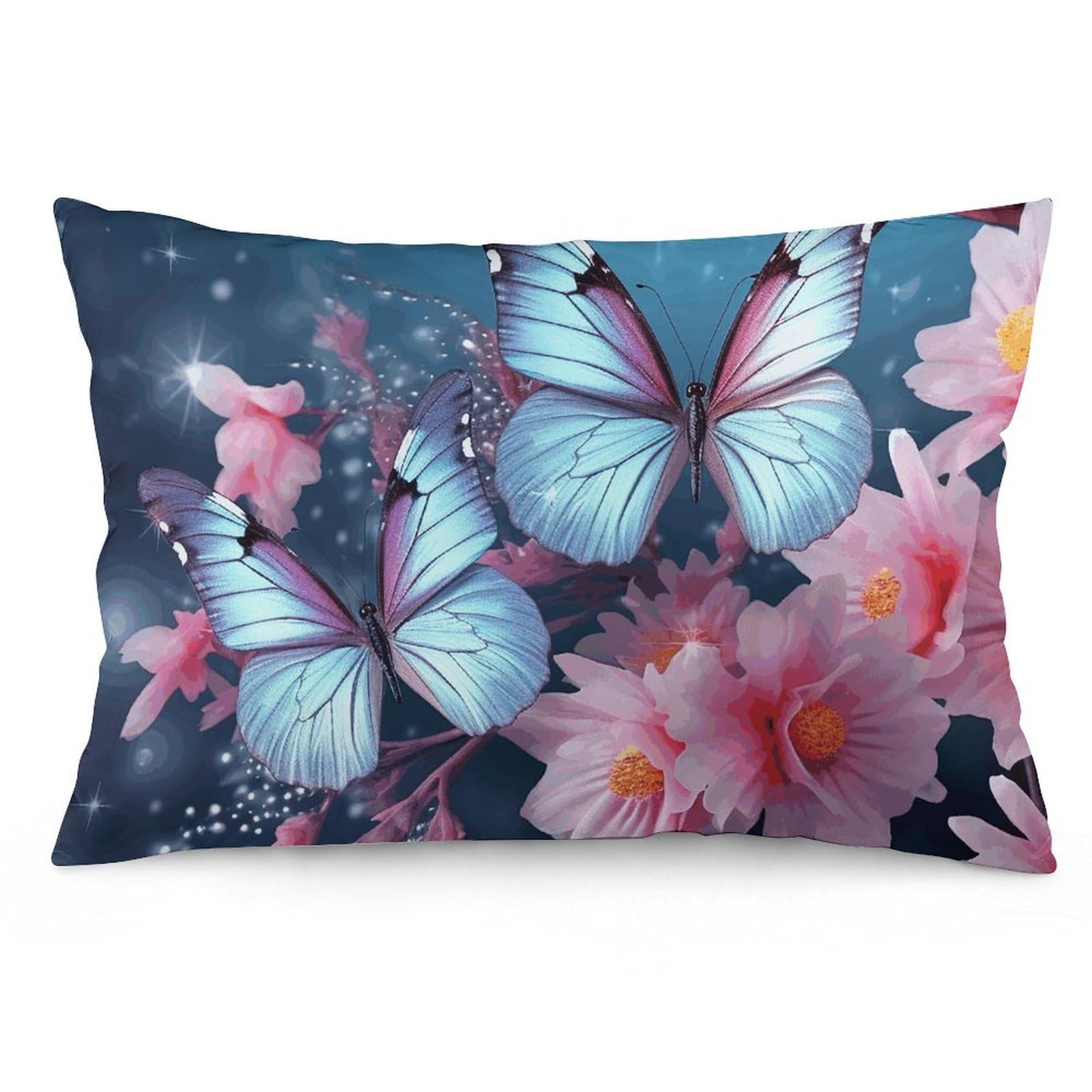 NTVOWPZO 2 Pack Decoration Throw Pillow Covers 12 "x20 Pillowcases Covers Butterfly Blossoms Pillowcases Modern Farmhouse Home Decor Sofa Cushions Covers for Couch Bed Living Room