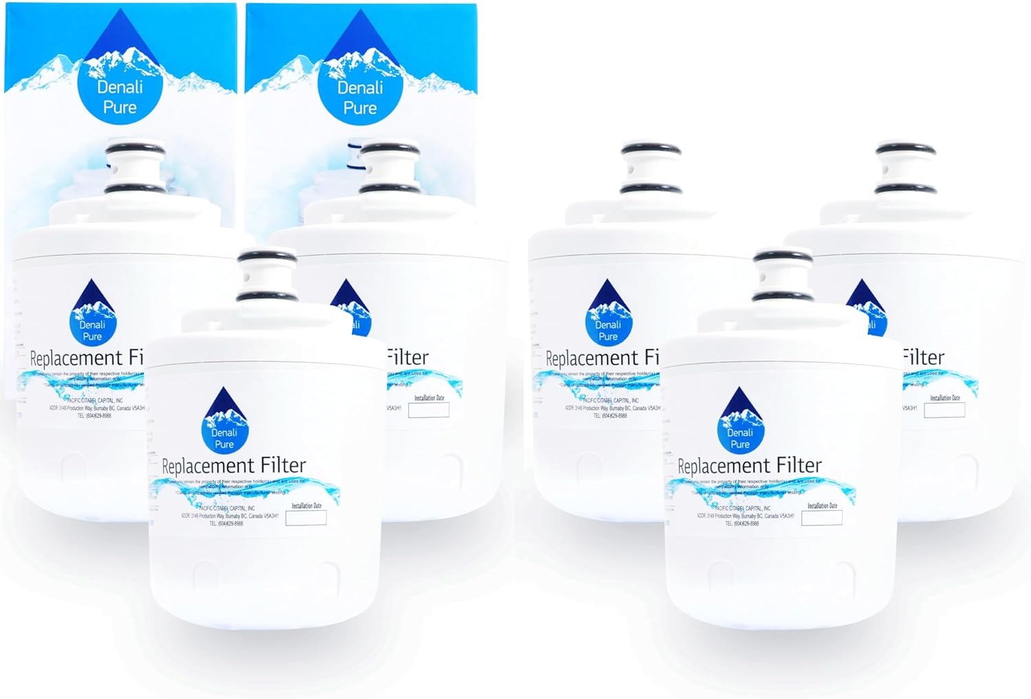 6-Pack Replacement for MZD2752GRS Refrigerator Water Filter - Compatible with Maytag UKF7003 Fridge Water Filter Cartridge