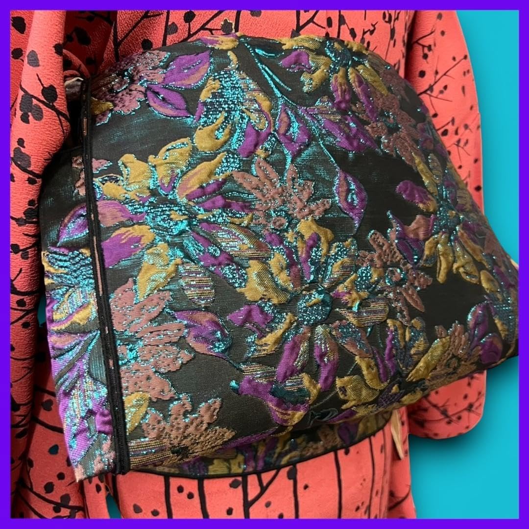 M3425★ 着物淡雪 ★ 大人兵児帯 ★ラベンダーグレー色のお花♪ M3425☆ 着物淡雪 ☆ 大人兵児帯 ☆ラベンダーグレー色のお花♪ M3425