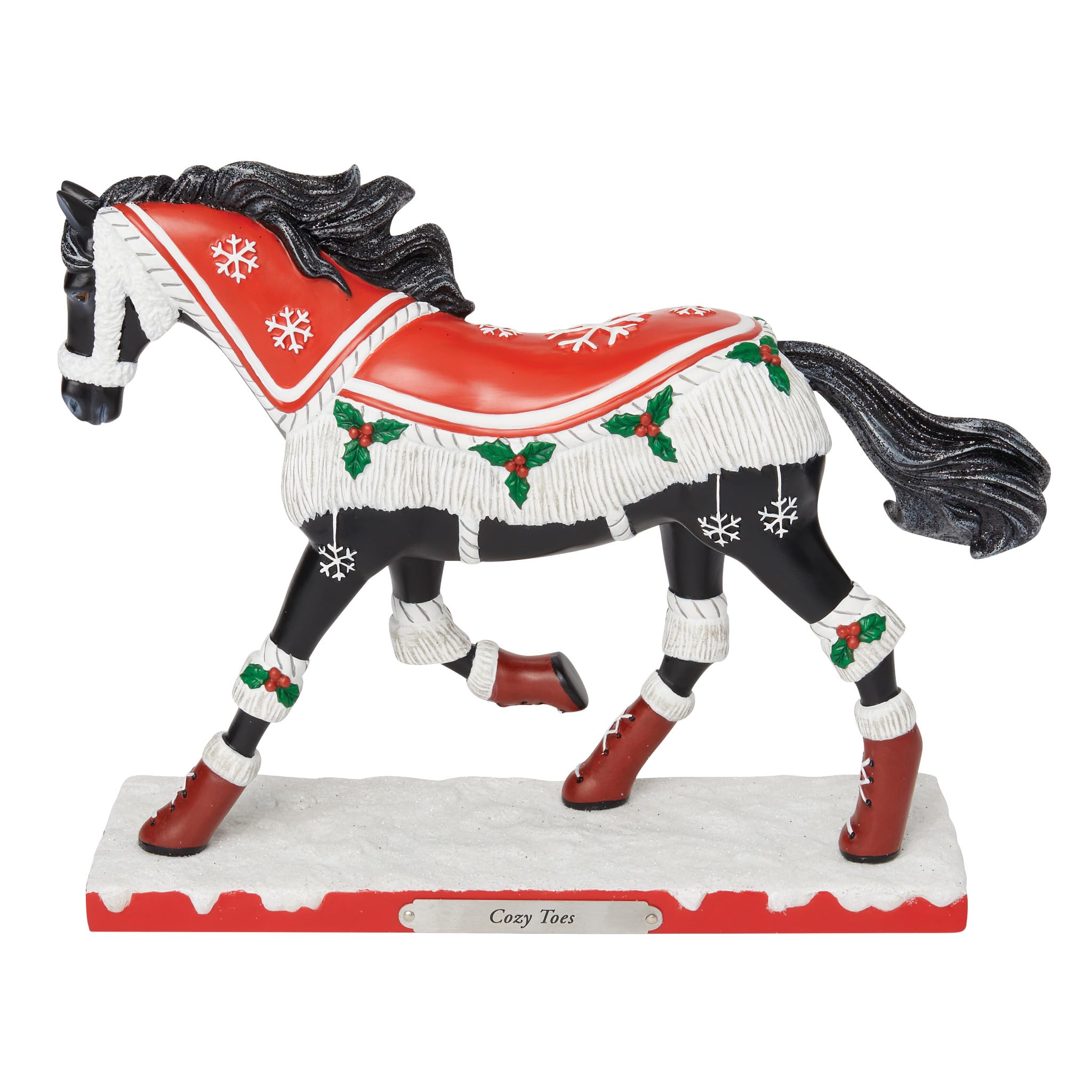 Enesco The Trail of Painted Ponies Weihnachtsfigur, gemütliche Zehen, 18 cm, Mehrfarbig