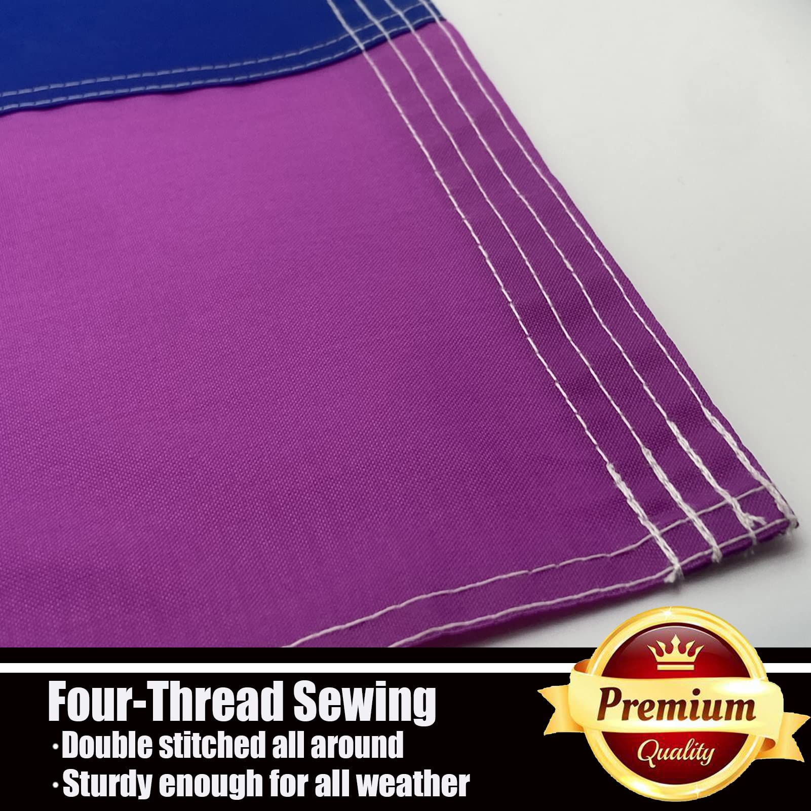 Progress Pride Flagge 90 X 152 Cm – 210D Polyester, Genähte Streifen, Mit Messingösen | LGBTQ+ Stolz-Fahne