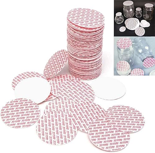 NANSHINE 500 piezas de sellos activados por presión de 2.5 pulgadas, forros de tapa de espuma roja, insertos de sellado para frascos de vidrio y