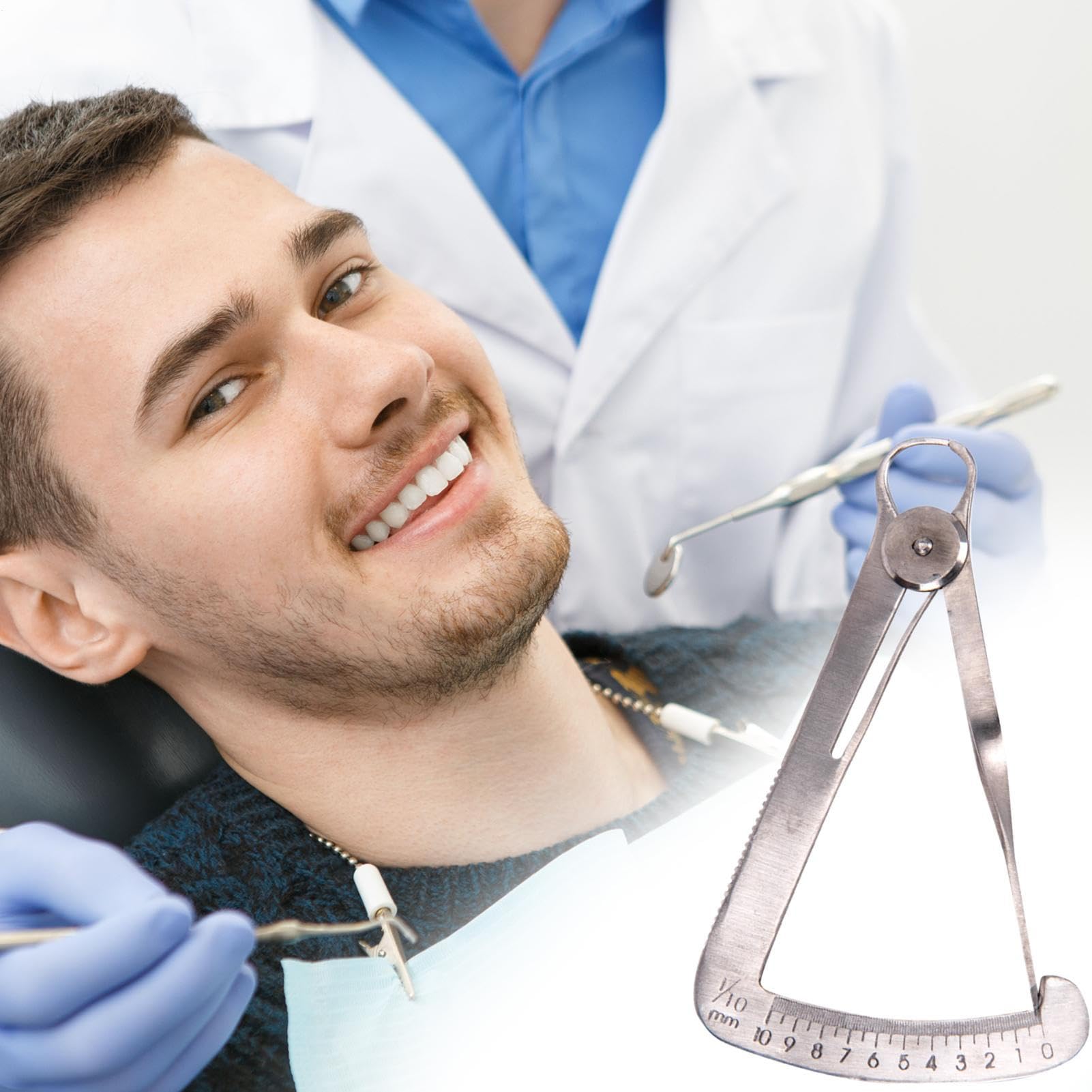 Calibro del triangolo di precisione in acciaio inossidabile - Utensile dentale ad alta precisione, spessore manuale corona