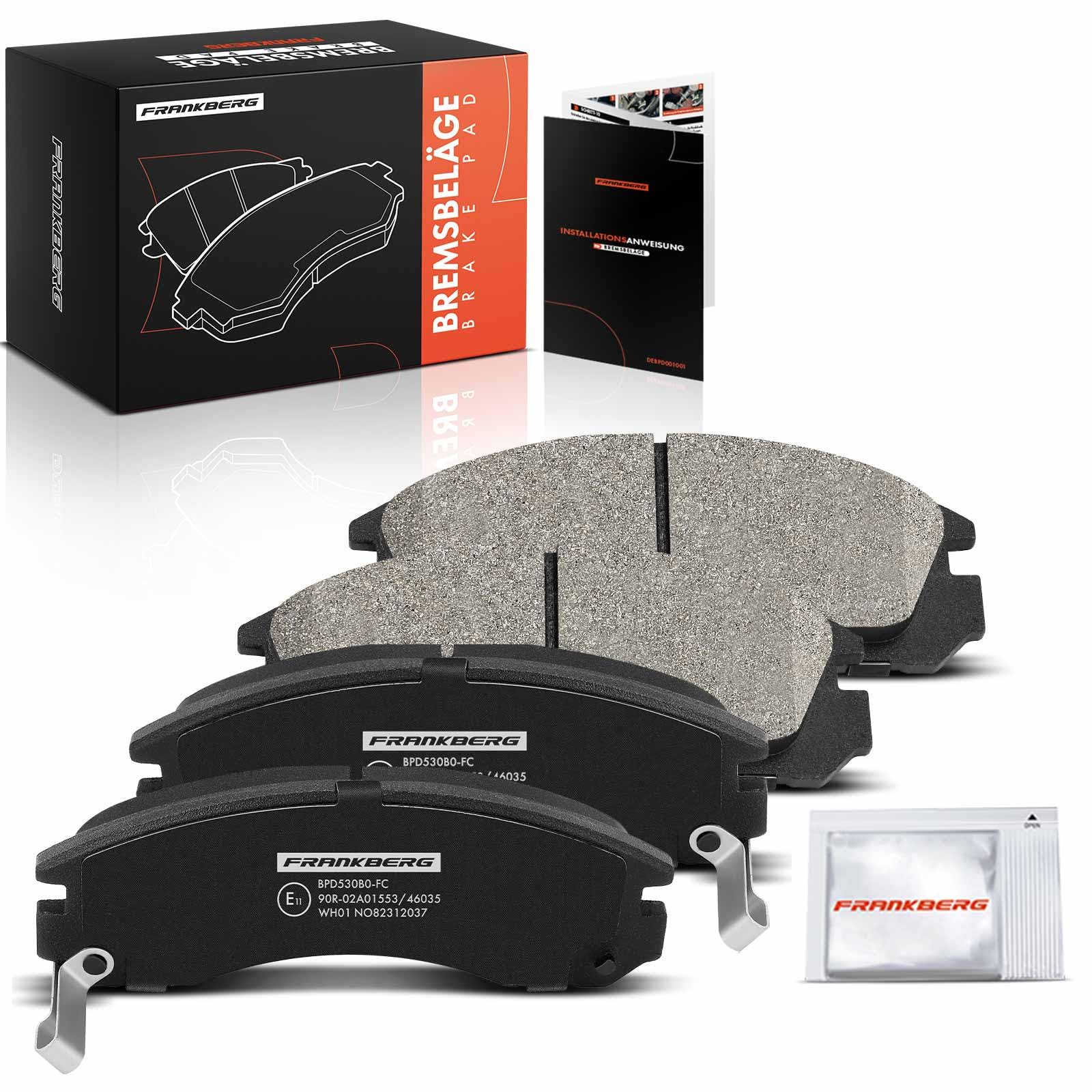 Frankberg Kit de plaquettes de frein incl. 4x Plaquettes de frein Avant
