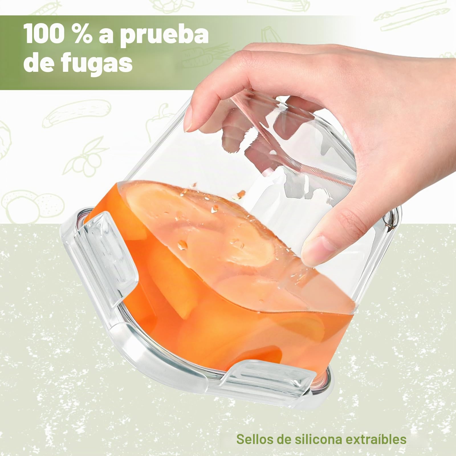 Recipientes de sopa de vidrio de borosilicato 907.2 g, 4 tazas, aptos para microondas y congelador, tazón cuadrado pequeño para ensaladas