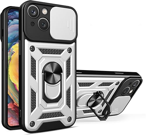 Funda compatible con Xiaomi Poco F3 GT, lente deslizante a prueba de golpes compatible con Redmi K40 Gaming Case Ring Kickstand 2 en 1 Funda para