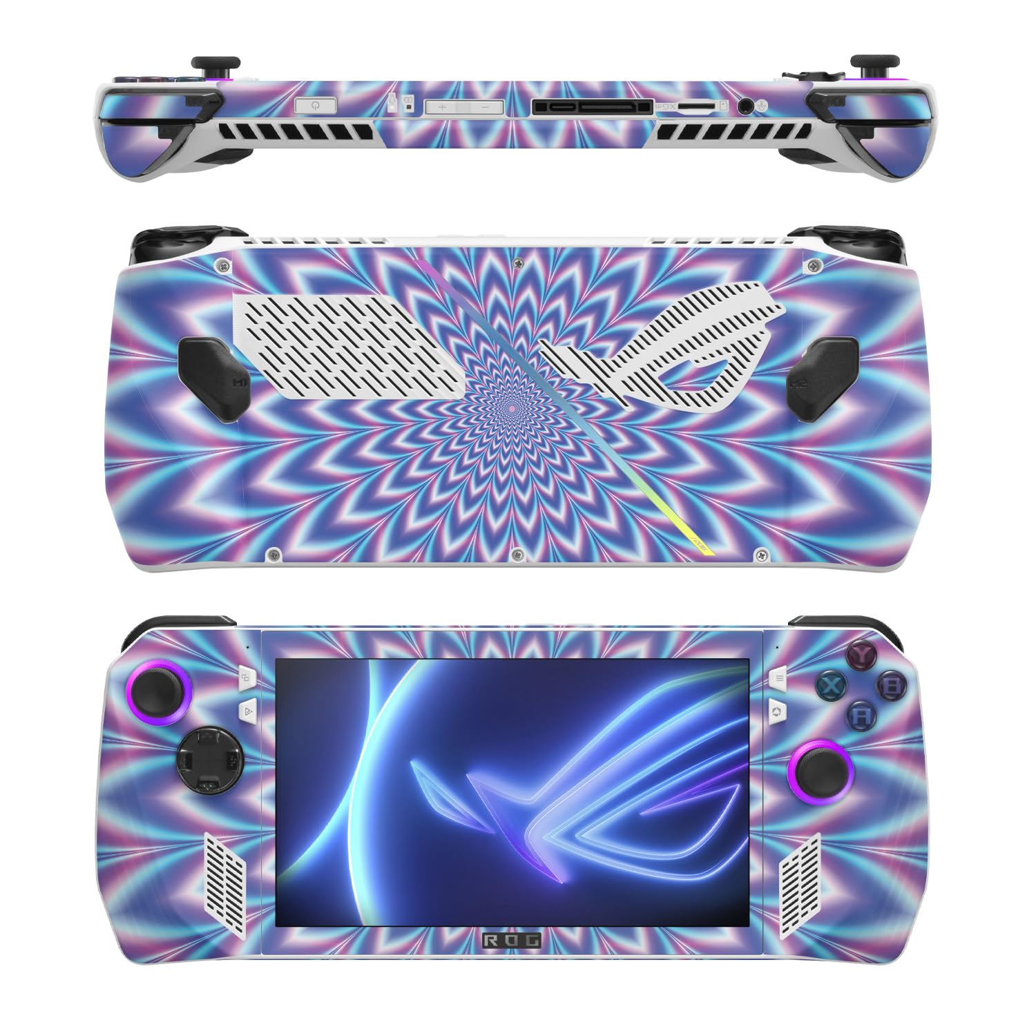 MightySkins Skin Compatible with Asus ROG Ally - Jitter Illusion | Protective, Durable, and Unique Vinyl Decal wrap Cover | Easy to Apply, Remove, and Change Styles