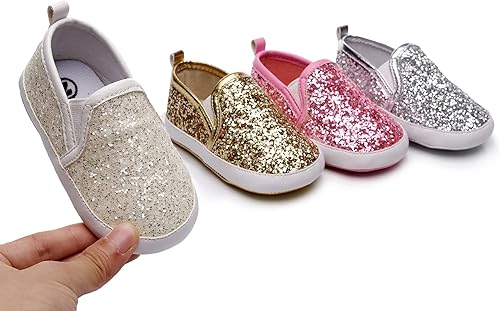 Miniatura 8 de HONGTEYA Zapatos de bebé para bebés, niños y niñas, zapatos de cuna para bebés, mocasines para niños pequeños