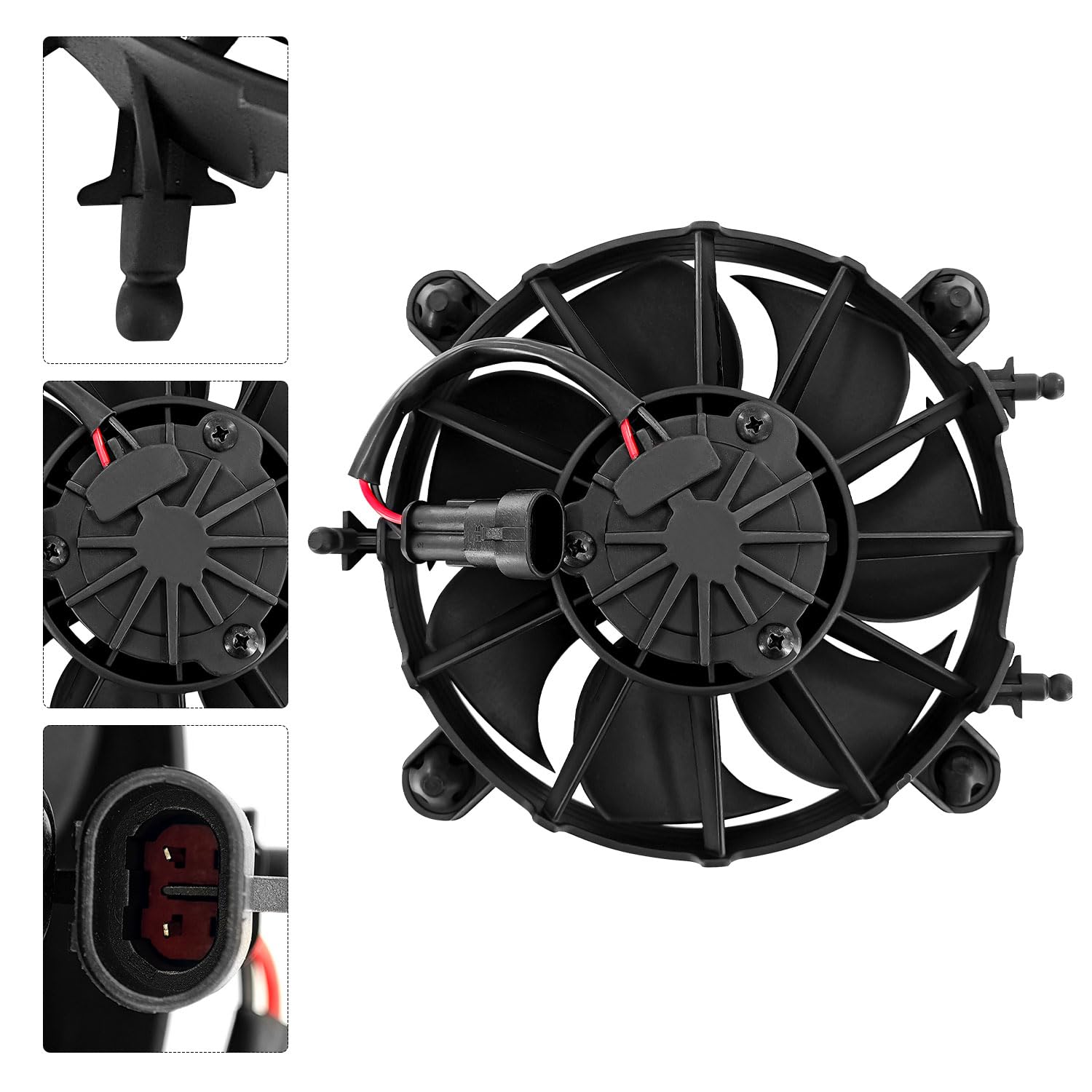 Radiator Cooling Fan Replacement for Porsche 991 Boxster Cayman 2.7L 3.4L 3.8L 4.0L 2012-2019 99162405006 99162405005 99162405004