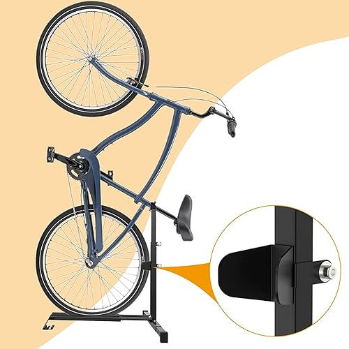 Miniatura 2 de Soporte vertical para bicicleta, diseño vertical ajustable, ahorro de espacio para sala de estar, dormitorio y garaje, sin daños, para pared,