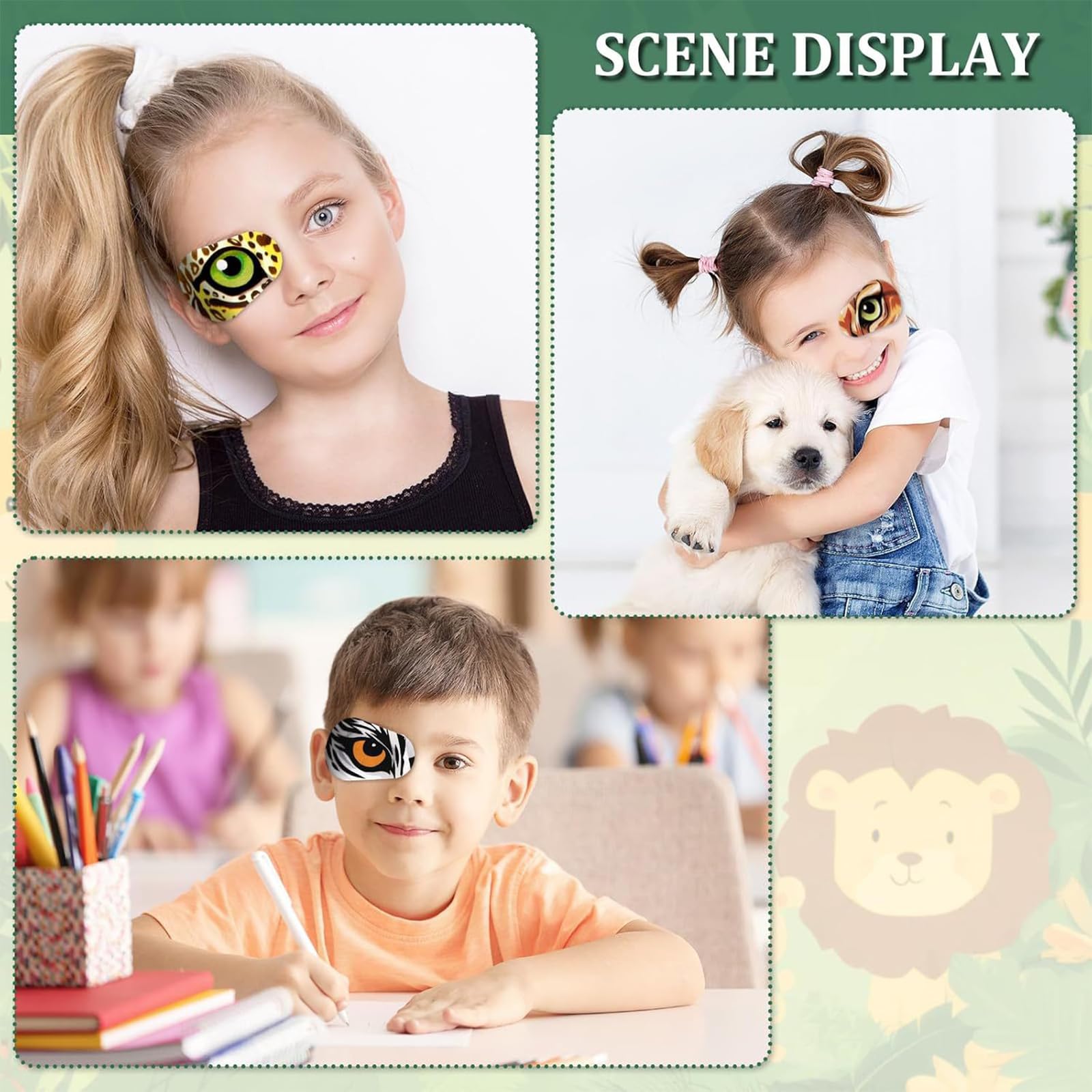 12 Pezzi Bende Oculari per Bambini, Cartone Animato Benda Occhio Pigro Bambini, Usa e Getta Traspiranti Non Tessuto Benda Oculare per bambini, per Occhio Pigro Ambliopia