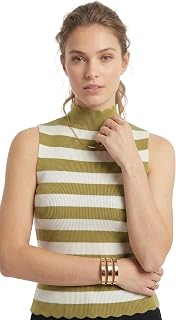 LASOON Women’s Sleeveless Striped Summer Top | Soft Viscose Spandex Blend | Stretchable Casual Wear Top for Women & Girls Price In India