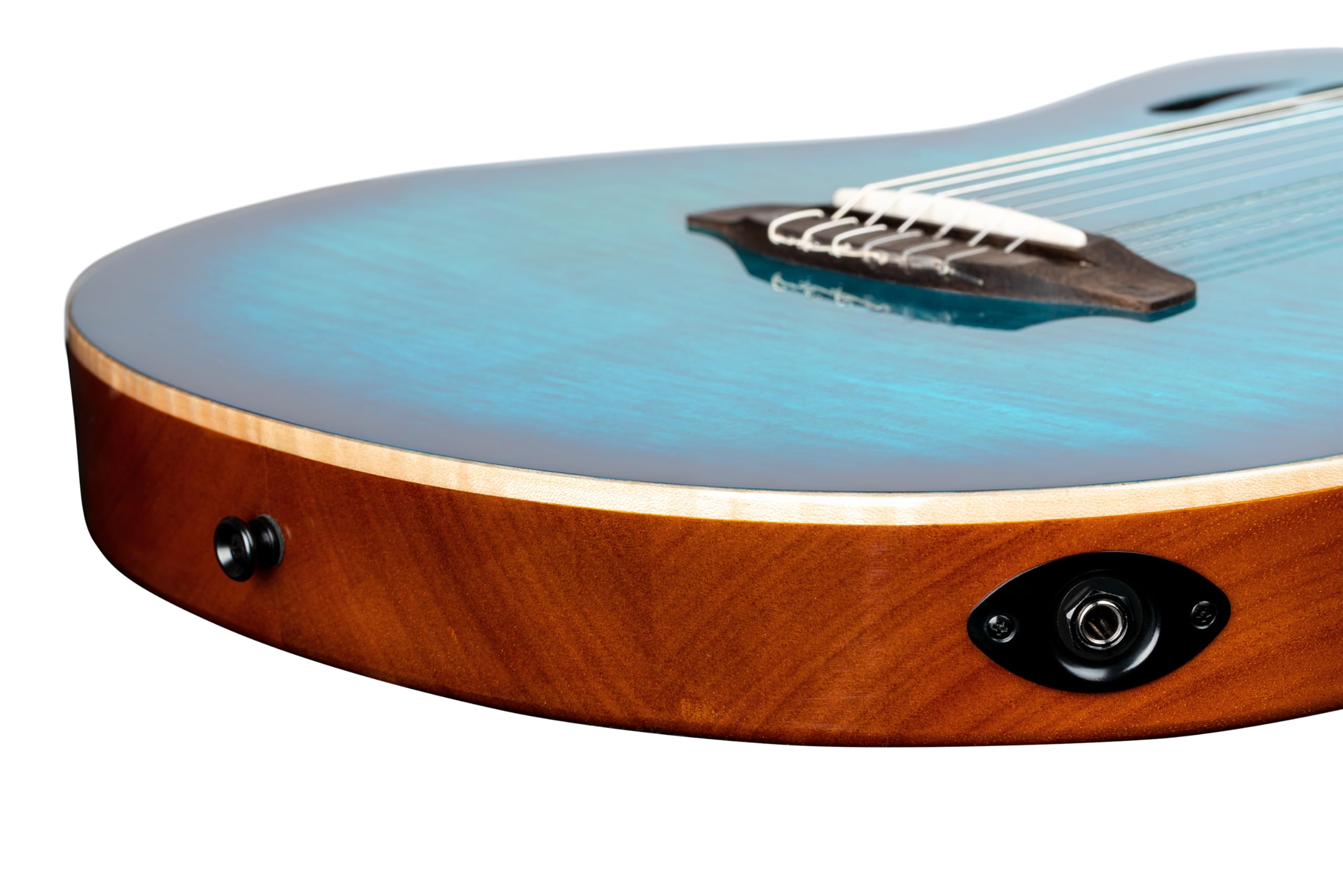 Ortega RTPDLX-FMA Flamed Maple Blue Tour Player - 4/4 Konzertgitarre