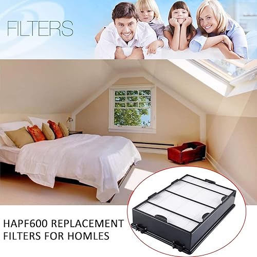 Miniatura 6 de HAPF600 - Filtro de repuesto compatible con Holmes, reemplaza los filtros de aire HAPF600D (B) HAPF600D-U2 HAP615, HAP625, HAP650, HAP675RC, HAP725,
