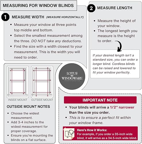 Miniatura 6 de Lotus & Windoware Persiana de oscurecimiento de habitación de madera sintética de 2 pulgadas de ancho x 60 pulgadas de largo, sin cables, en
