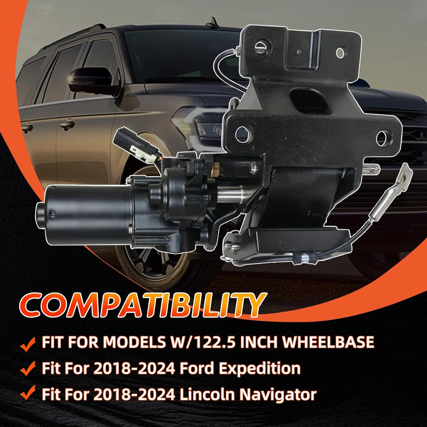 JL1Z16A507A,JL1Z16A507J Power Running Board Motor Assembly w/Bracket Fit for 2018-2024 Ford Expedition Lincoln Navigator,Front Left Driver Side with 122.5 inch Wheelbase,JL1Z16A507A,JL1Z16A507G