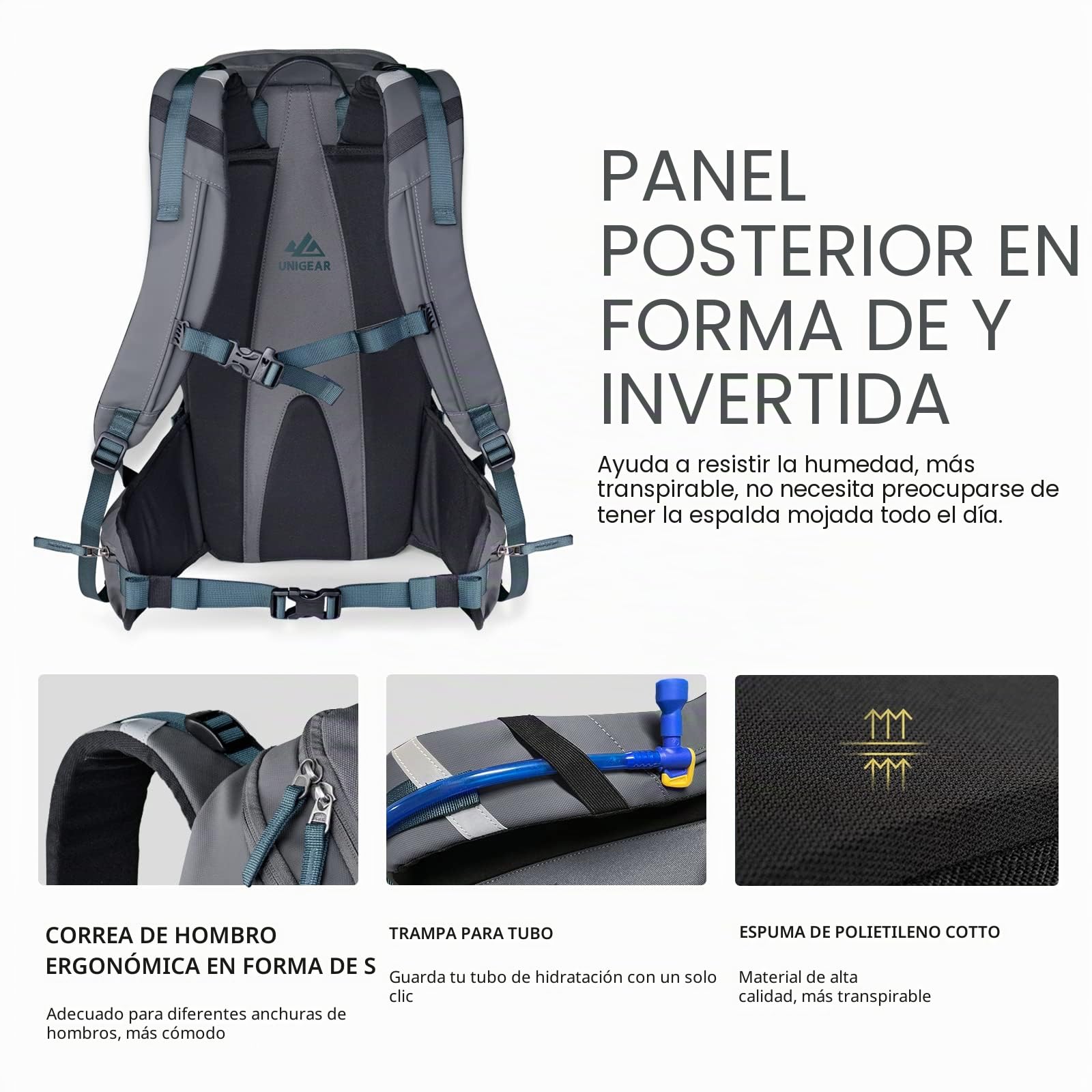 Unigear Mochila de esquí, snowboard, mochila de excursiones, hidratación al aire libre, esquí, deportes de invierno, senderismo, senderismo, ciclismo, 22 l