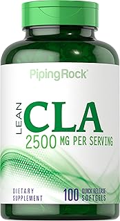 Piping Rock CLA Supplements 2500 mg | 100 Softgels | Conjugated Linoleic Acid from Safflower Oil | Non-GMO, Gluten Free