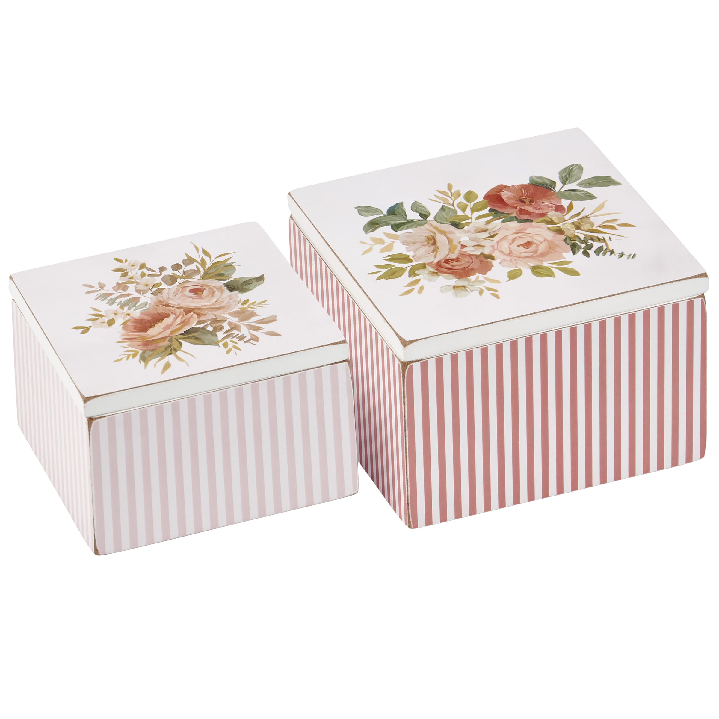 Bouquet de roses boîte en bois vintage et coffret à charnière décoratif de rangement