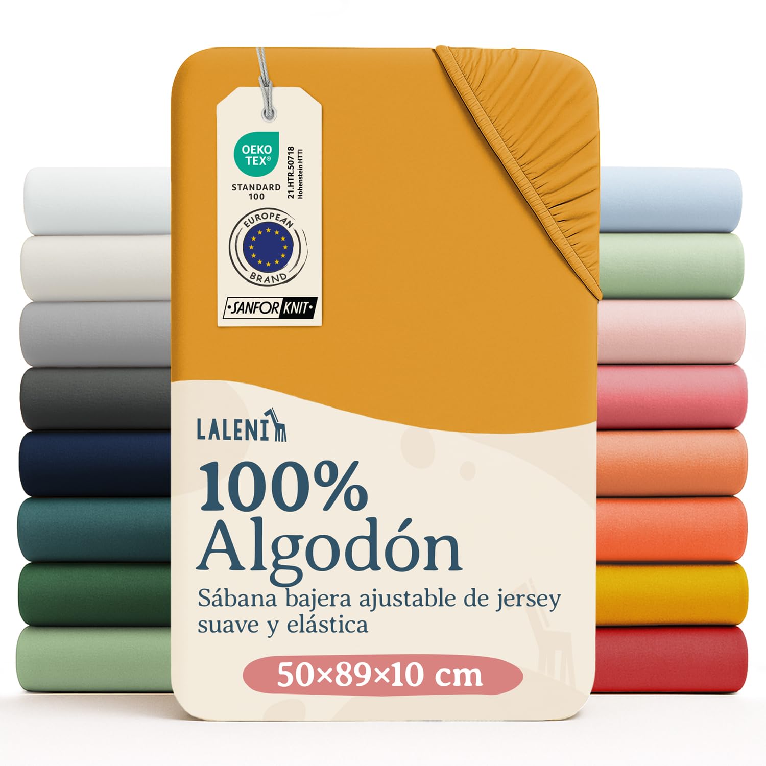 Laleni Sabana Bajera 60to70x120to140x15cm Oeko-Tex - sabanaja Bajera 100% Algodon para Cama de Infantil Set de 2-Ropa de Cama Infantil - para Cuna Bebe Color Moonlight Grey - Gris — view 58