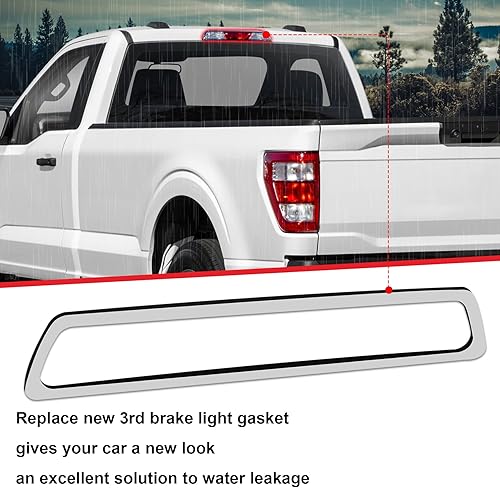 Miniatura 4 de HERCOO 3 tercera junta de luz de freno compatible con Ford F150 2009 a 2014 montaje de lámpara de tope de montaje alto, adhesivo de una sola cara