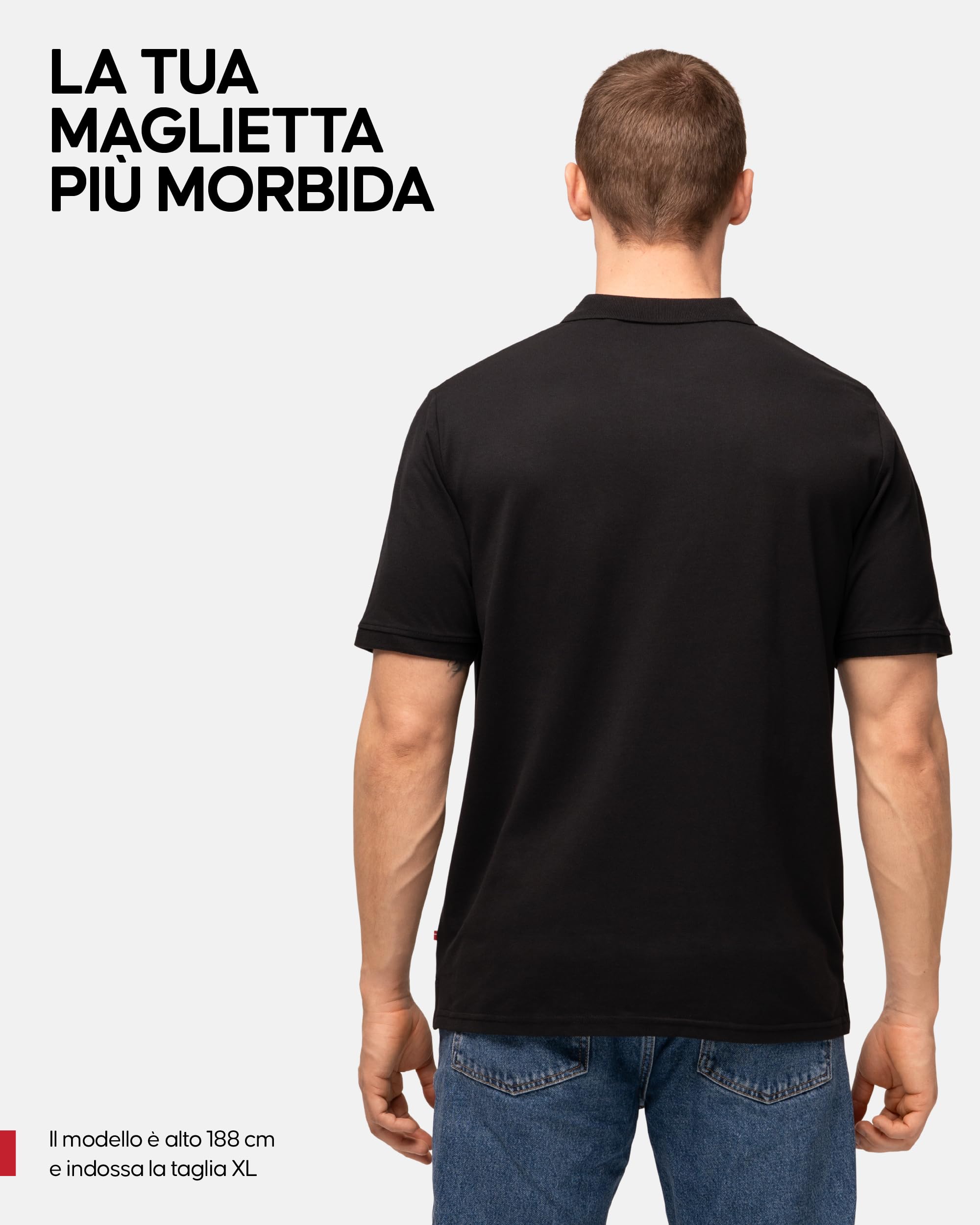 DANISH ENDURANCE Polo Uomo Manica Corta in Cotone Biologico Premium, Polo T-Shirt Uomo, Casual, 1 o 2 Paia