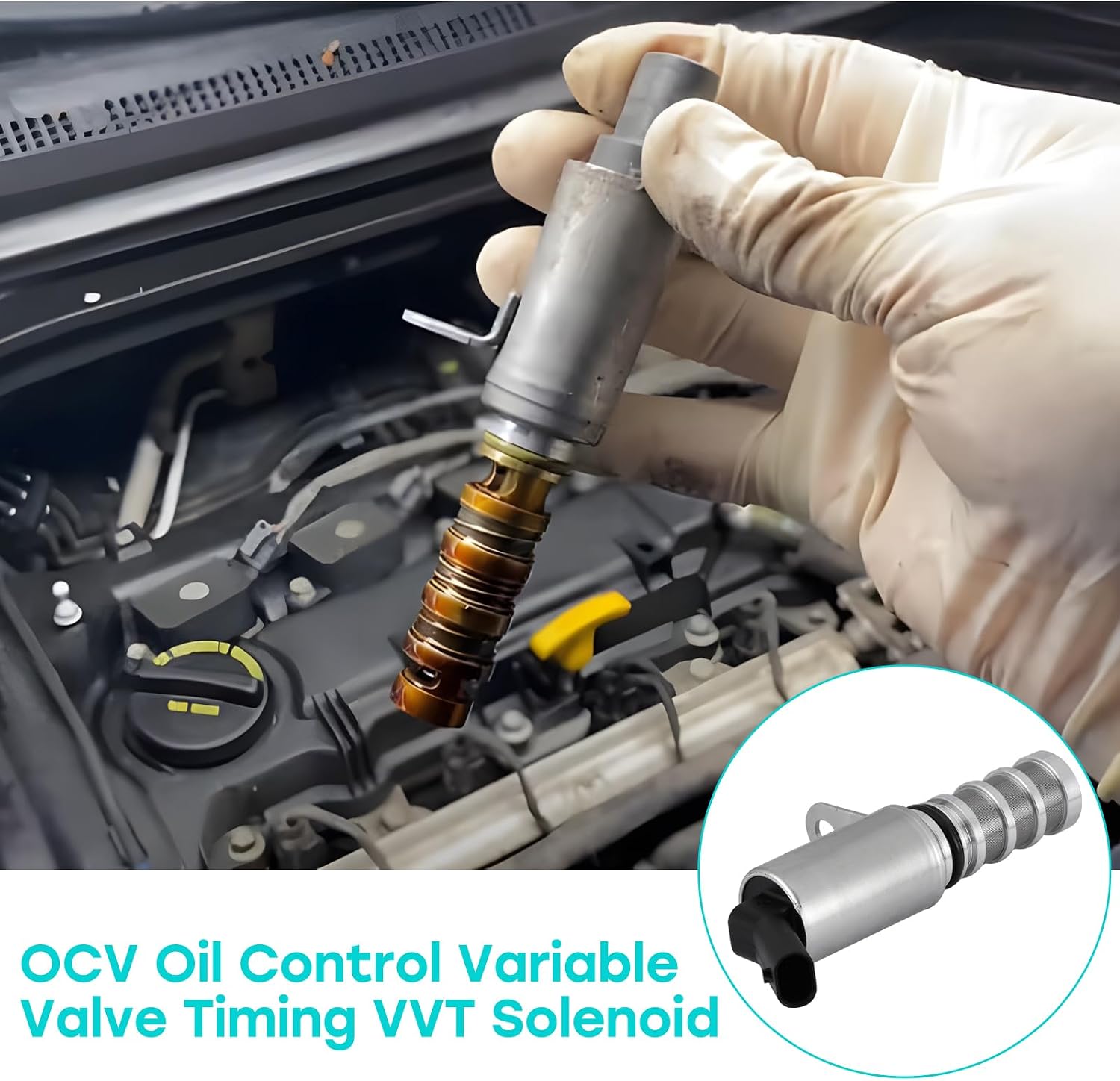 12701385 12636524 VVT Variable Valve Timing Solenoid (1.4L 1.5L) OCV Oil Control Variable For 2016-2024 Buick Encore, For Chevy Cruze Equinox Malibu Spark Trax Volt, For GMC Terrain 12671373 916-520