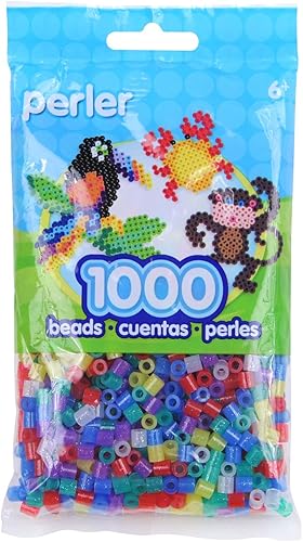 Perler Cuentas de fusibles para manualidades 1000 piezas purpurina multicolor