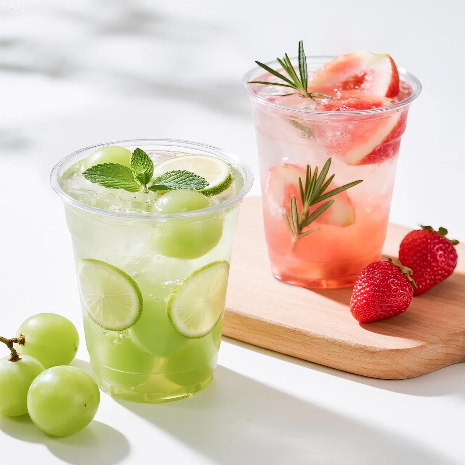 12 oz Clear Plastic Cups - 300 Count Disposable Wine Cup for Party, 12 Ounce Drinking Cups Bulk, PET Cocktail Glasses for Smoothie, Fruit, and Cold Beverage - Image 4