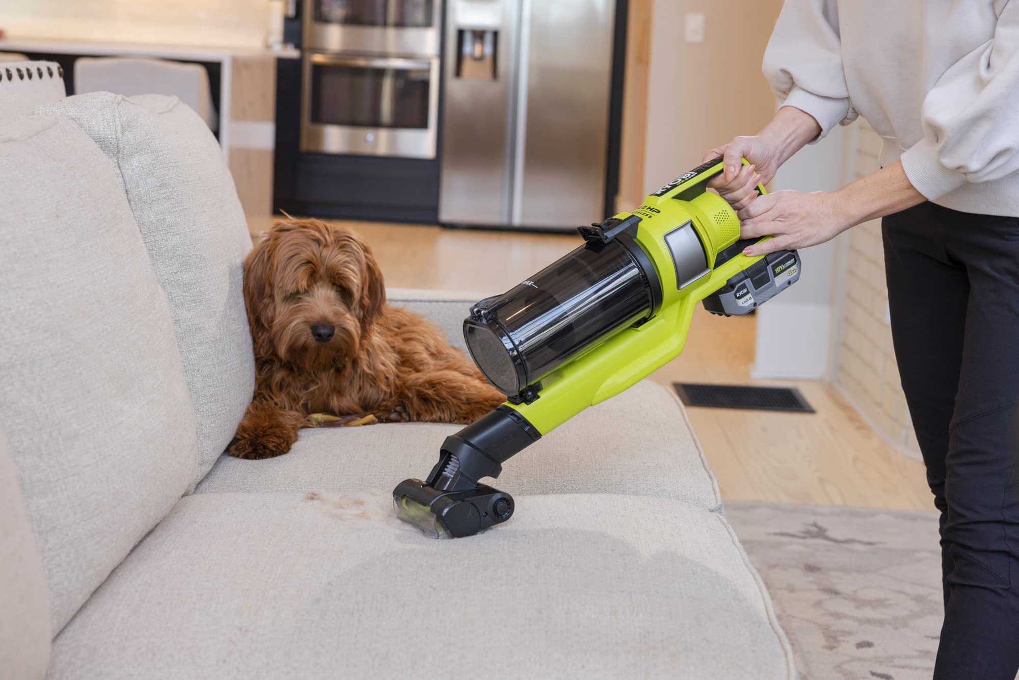 RYOBI Cepillo motorizado RSVMBB - Accesorio para aspiradora Escoba, Ideal para Pelo de Animales, moquetas, alfombras y Tejidos