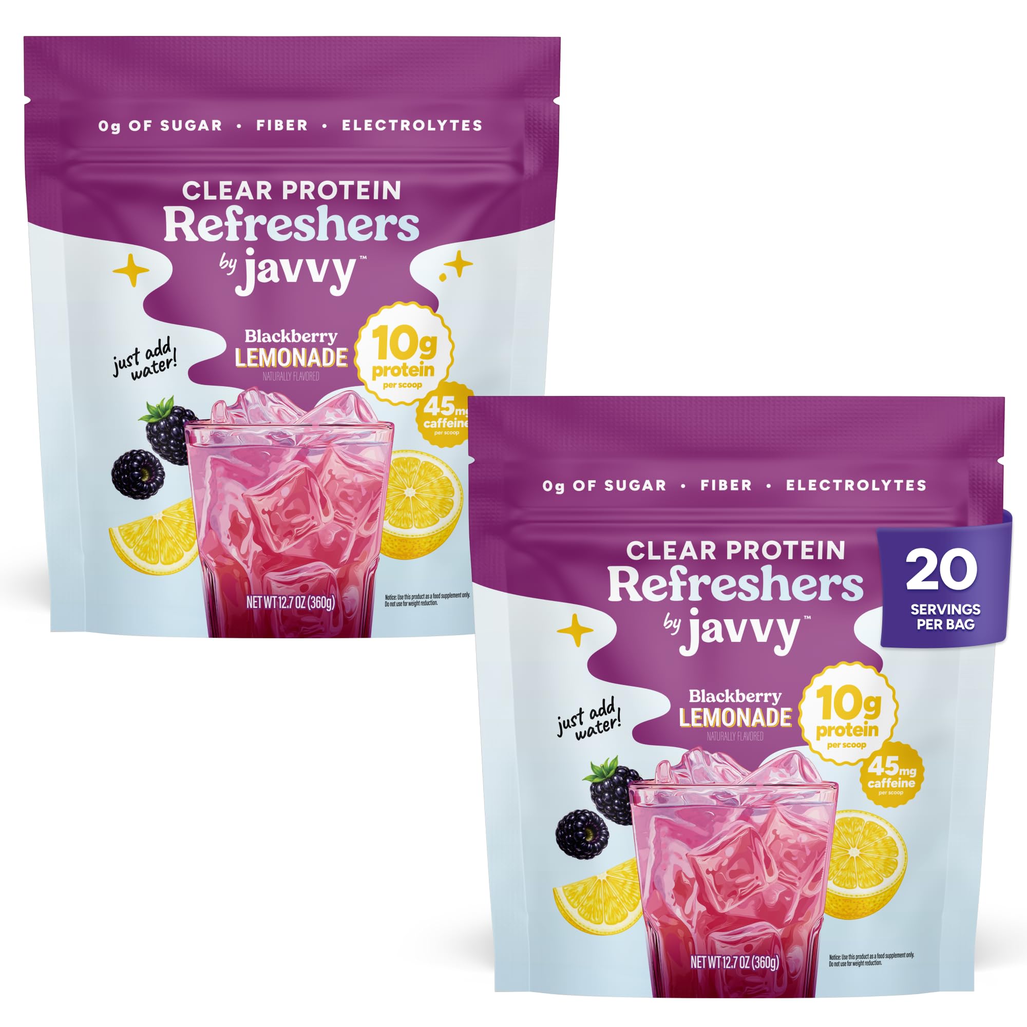 Javvy Clear Protein Powder with Clear Whey Protein, Strawberry Berry Acai — Amazon image 8