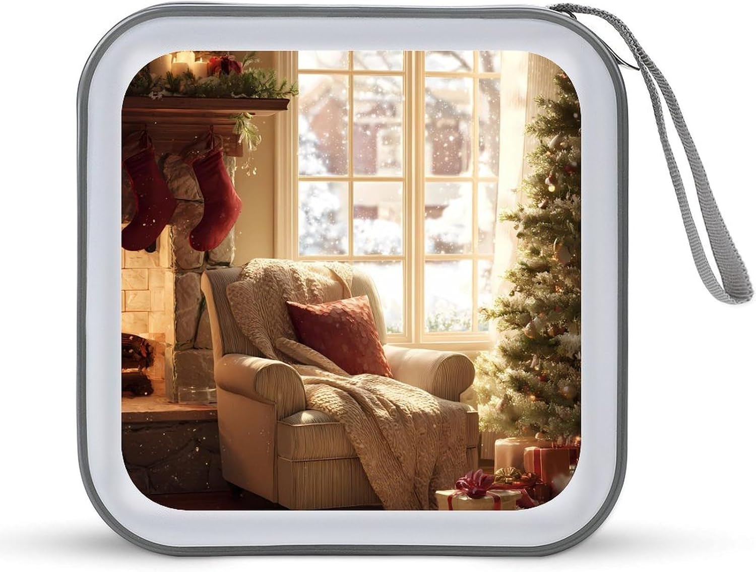 Christmas Snowflakes Winter Sunlight CD Case DVD Storage Holder Binder 40 Capacity