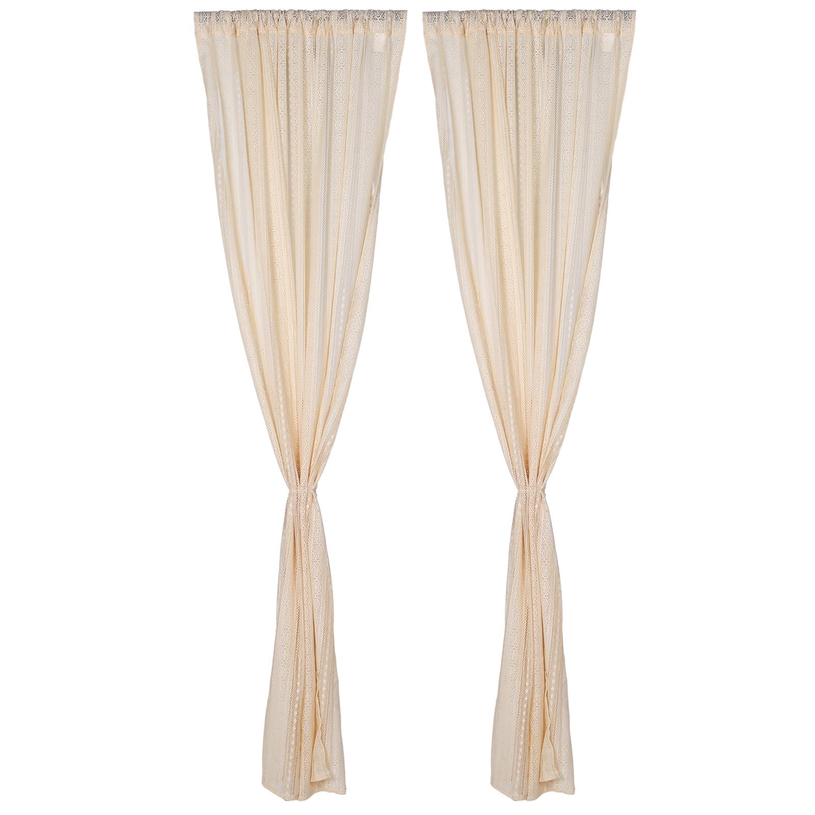 Rideaux brodés transparents légers filtrant la lumière style vintage