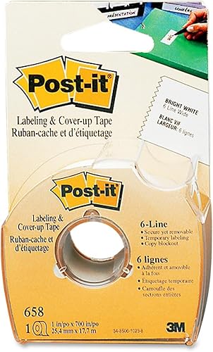 Post-it Notas Cinta para cubrir y etiquetar, 6 líneas de ancho x 700"
