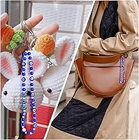 Vista 5 de TIESOME Cordón de teléfono con cuentas, correa de muñeca de mal de ojo para teléfono, correa de cadena de teléfono con piedras preciosas para mujer