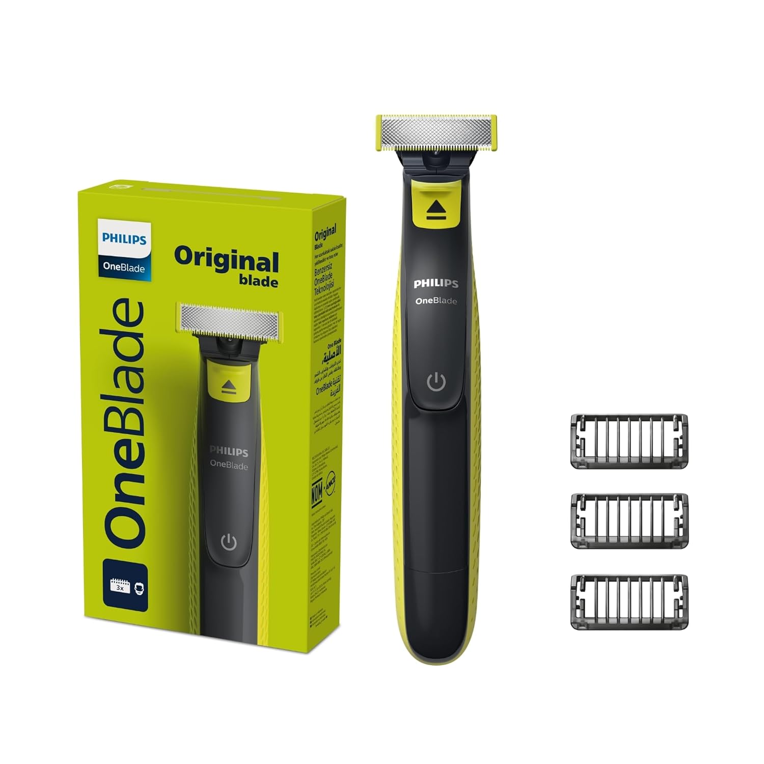 Philips OneBlade: Raspa, Apara e Contorna | Barbeador Elétrico | Para todos os tipos de pele e espessura de pelo | À prova d´água | Aparador de Pelos Masculino | Máquina de…