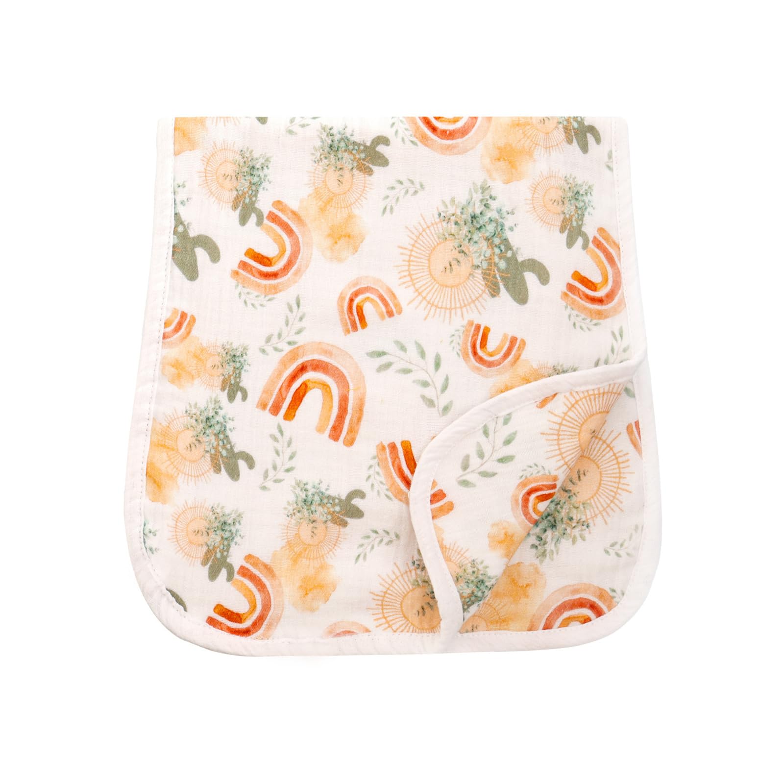 Xjdzineq 6-layer Baby Bibs Cotton Burp Cloths Rectangle Designed Soft Drooling Bib Absorbent Saliva Towel Breathable Shoulder Pad Baby Burping Cloth