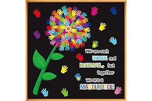 gisgfim Bulletin Board Decorations for Elementary Schools: Unique and Colorful Handprints for Classrooms