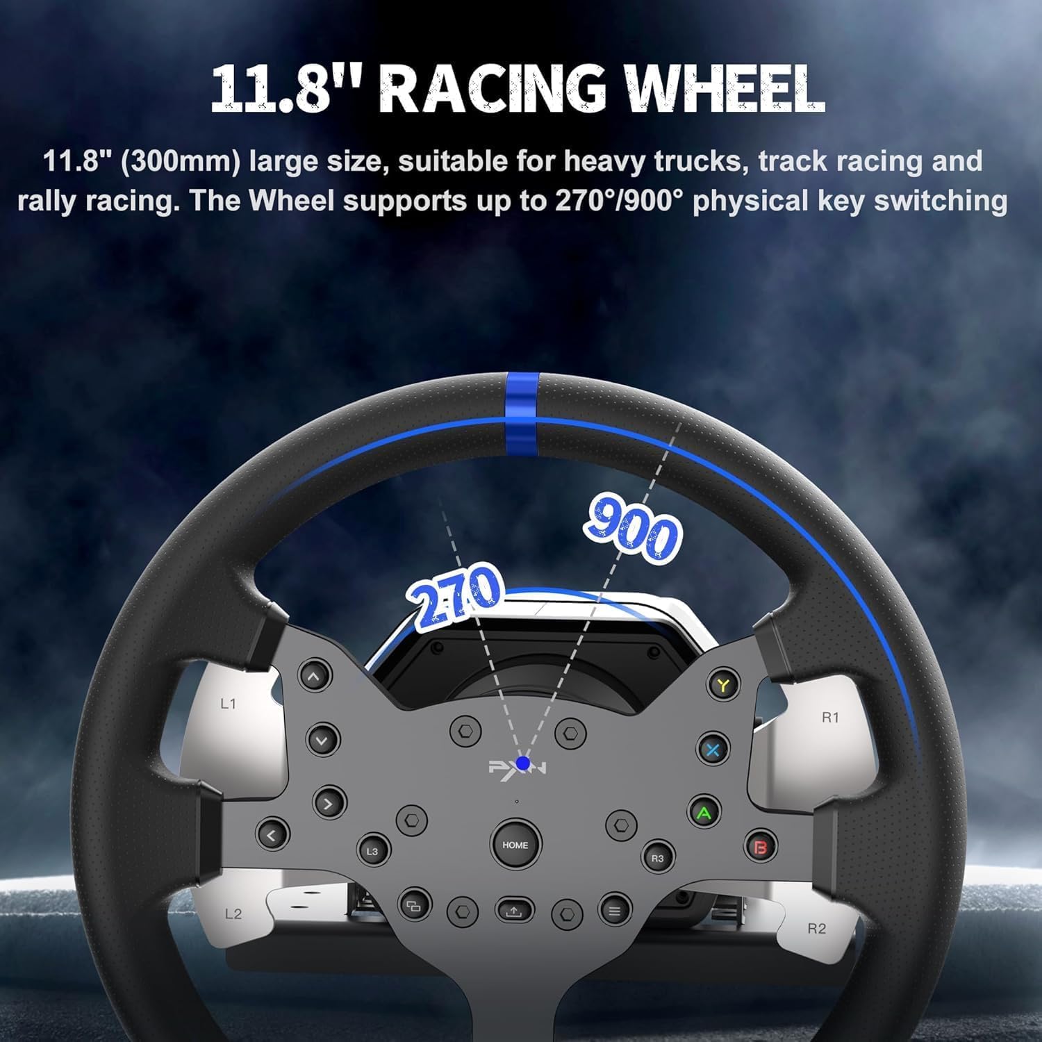 PXN V99 Force Feedback Wheel, Driving Gaming Racing Steering Wheel