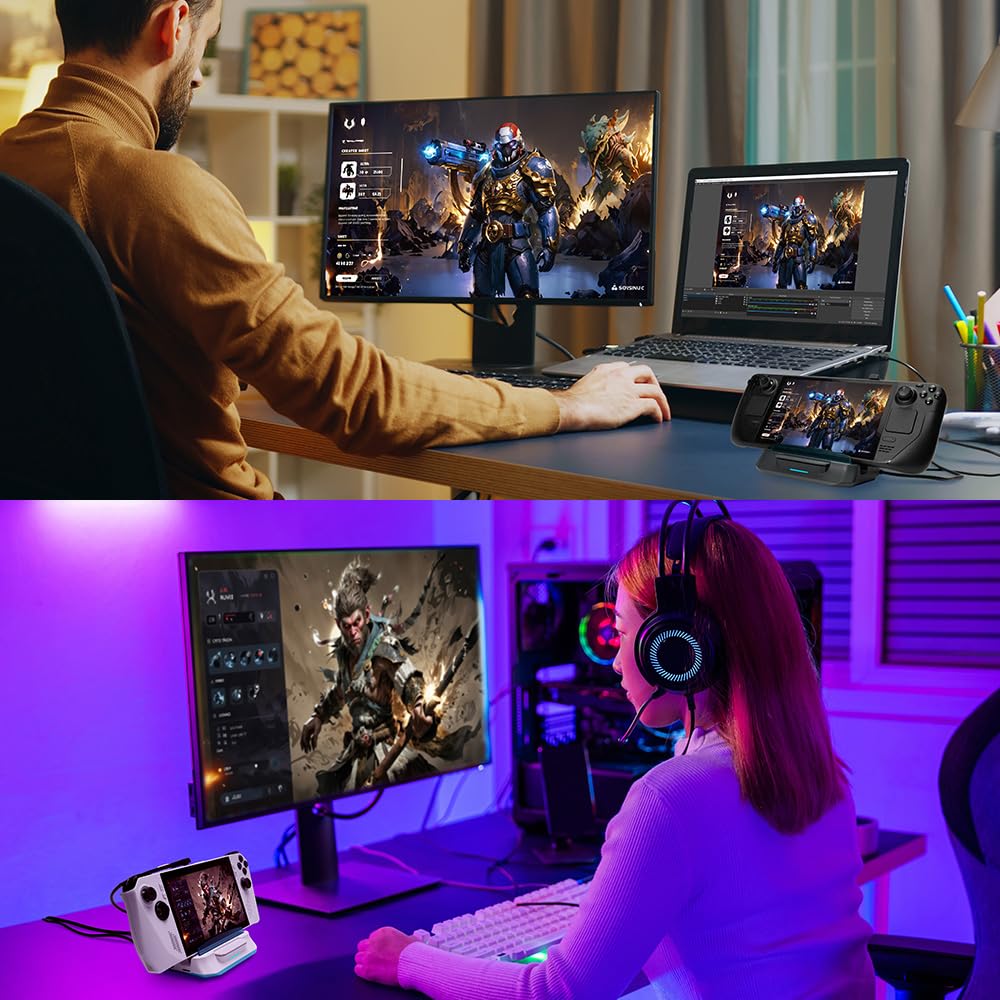 AVerMedia Dock Steam Deck con HDMI 4K@60Hz, USB-C, Acquisizione Video per Steam Deck, ROG Ally, Switch, iPhone - X'TRA GO GC515