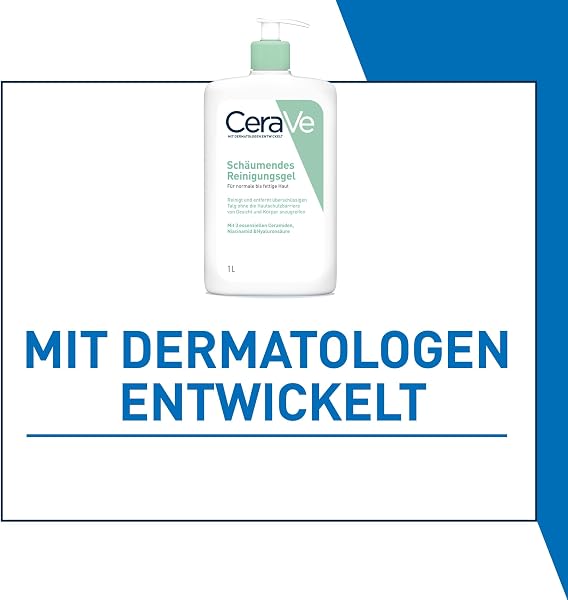 CeraVe Foaming Cleanser for Normal to Oily Skin with Niacinamide and 3 Essential Ceramides 1 l (Pack of 1) - 3