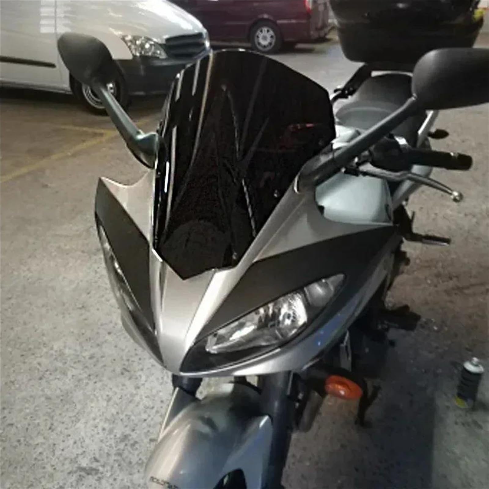 Cupolini E Parabrezza Per Moto Per Yamaha FZ6 / FZ6 S2 (2003-2008) Parabrezza Anteriore, Deflettori Vento E Spoiler Cupolino Paravento(CROMO)