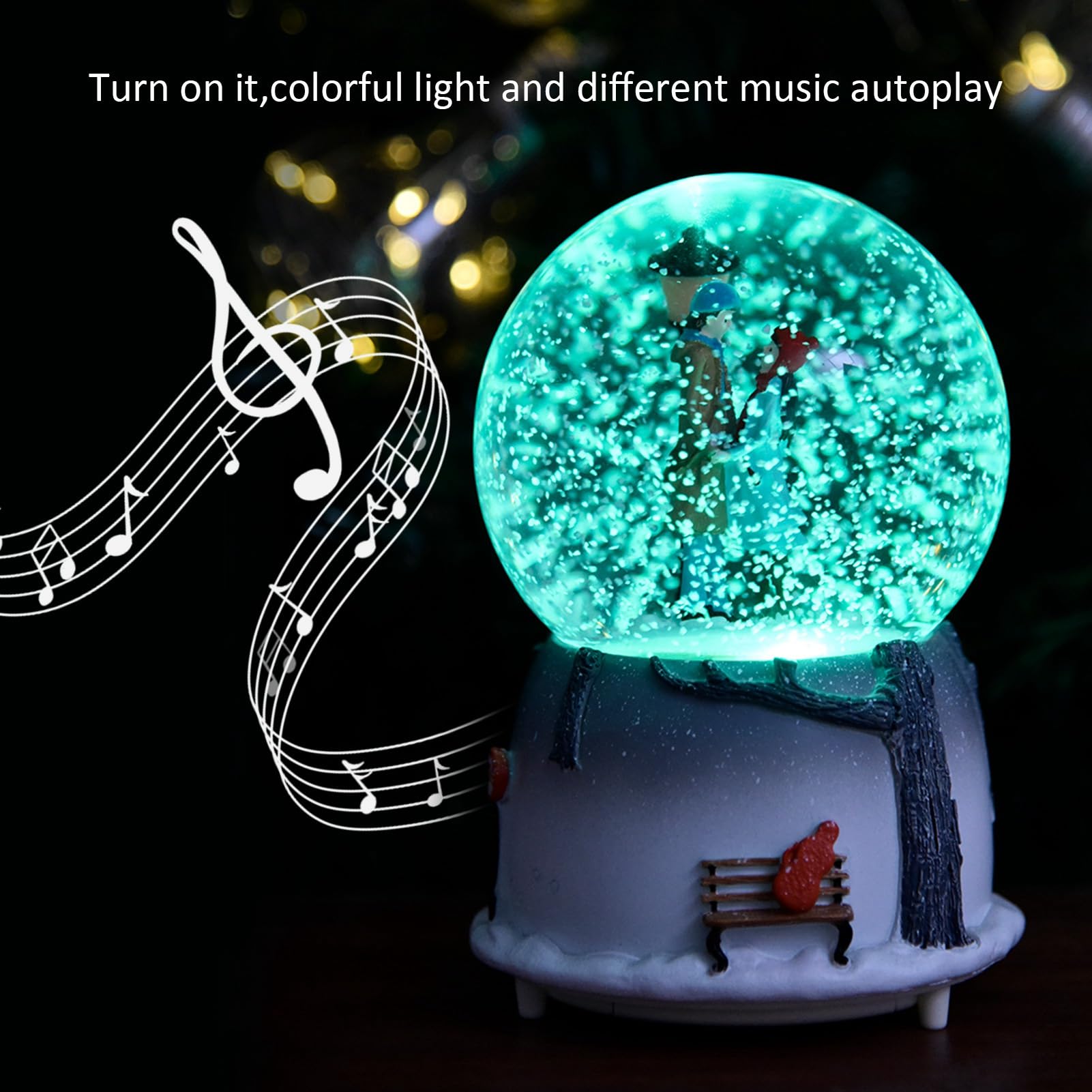 Amazon.co.jp: ミュージカルスノードーム LED カップルクリスタル