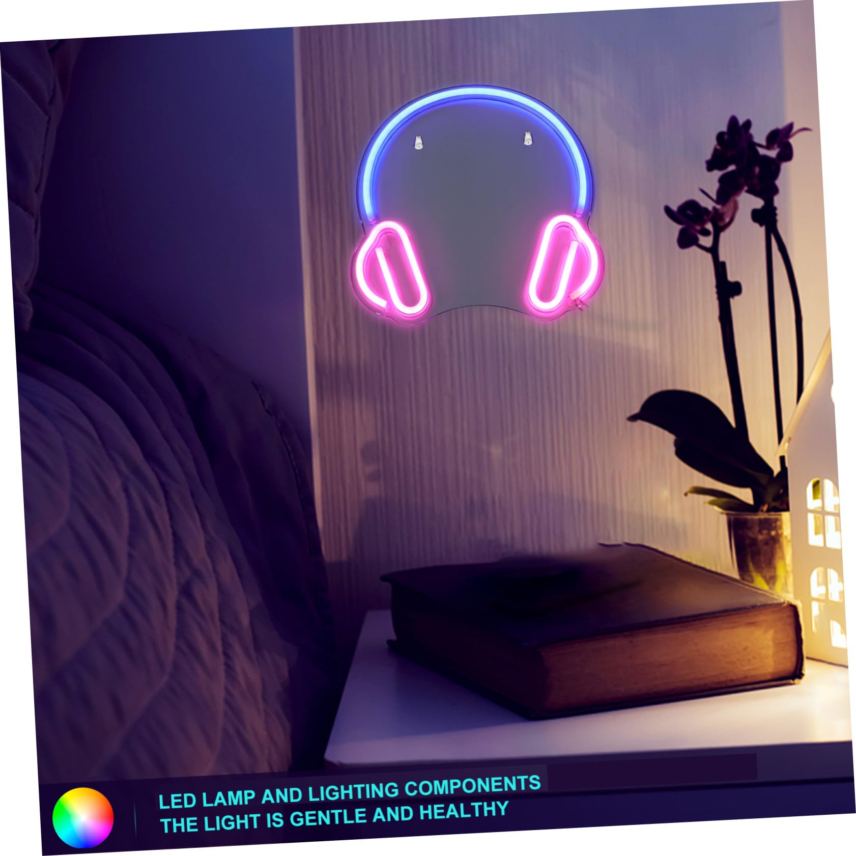 Gatuida Letrero Led De Neón Acrílico Para Decoración De Habitación y Gaming, Luz Ambiental Nocturna Usb, Cartel Luminoso Decorativo Para Dormitorio, 1 Unidad