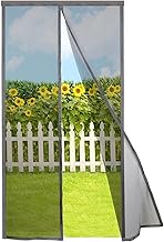 Risareyi Magnetic Screen Door 70 x 205 cm, Grey Mosquito Net for Outdoor Sliding Door, Anti-Mosquito Net Curtain with Magnets for Balcony, Automatic Closing