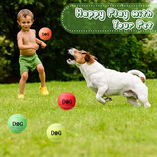 Miniatura 5 de 30 pelotas de tenis para perros, coloridas e interactivas, regalo para jugar ejercicio y entrenamiento de 2.5 pulgadas, juguetes para perros fáciles