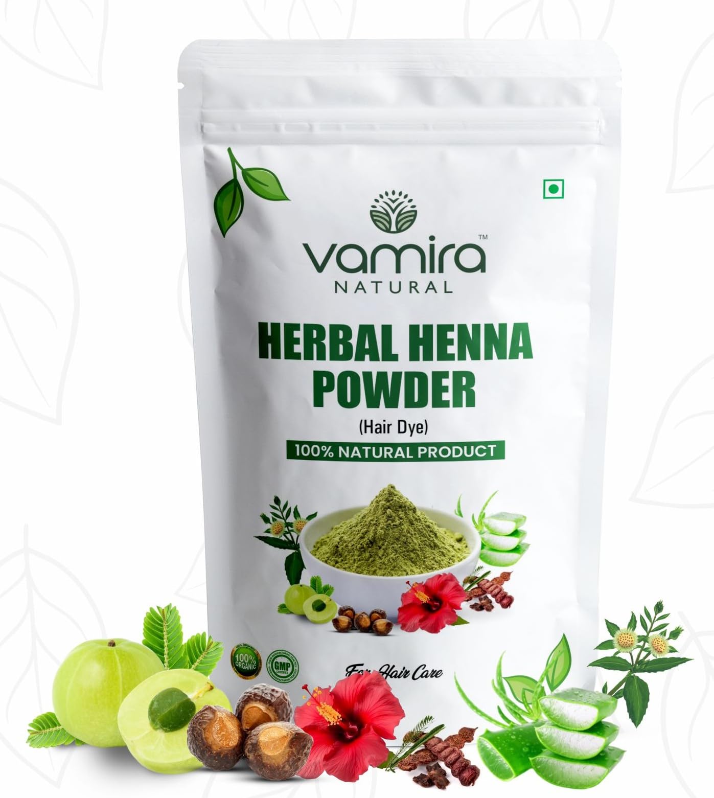 Herbal Henna Powder for Hair with Amla, Reetha, Shikakai & Hibiscus | Natural Hair Colour & Conditioning Formula | Sulfate-Free & Chemical-Free | For Dry & Dull Hair (500 g)-picture-54